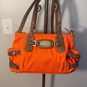 Michael Kors Orange Canvas Tote Bag